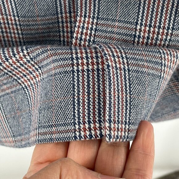 NWT Equipment Jeanne Longline Blazer Blue Glen Plaid One Button Wool-Blend 8 - Picture 8 of 13